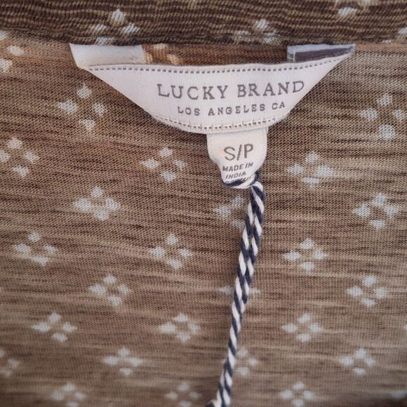 Lucky Brand NWT Boho Long Sleeve Blouse Top Olive Green Autumn MSRP $50 SOFT S - Picture 5 of 14